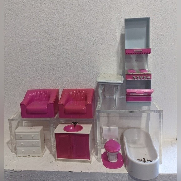 Vintage Barbie Doll Sized Furniture Lot - Picture 1 of 10